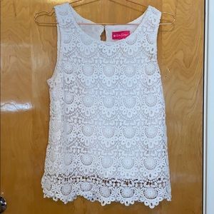White lace Lilly Pulitzer top